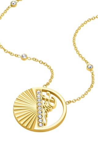 Collier - Plaqué or jaune et cristaux