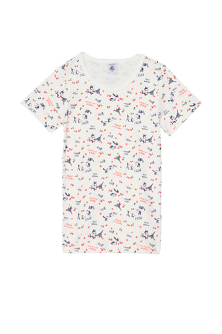 T-shirt - Blanc et bleu