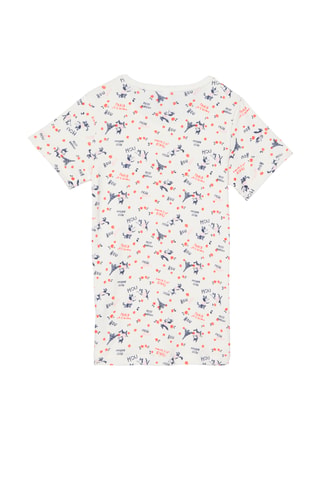 T-shirt - Blanc et bleu