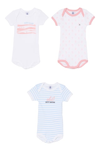 3 bodys - Rose et turquoise