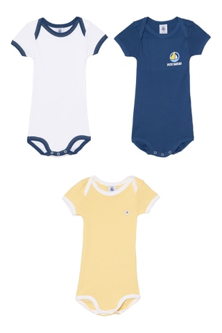 3 bodys - Blanc et jaune