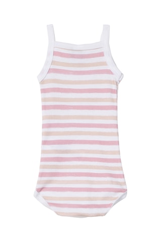 3 bodys - Rose et blanc