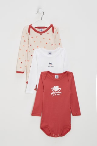 3 bodys - Rouge et blanc