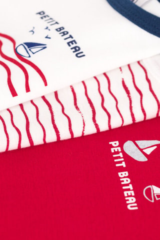 3 bodys - Rouge et blanc