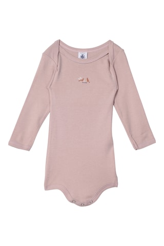 3 bodys - Vieux rose et blanc