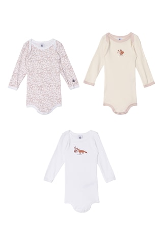 3 bodys - Blanc et rose