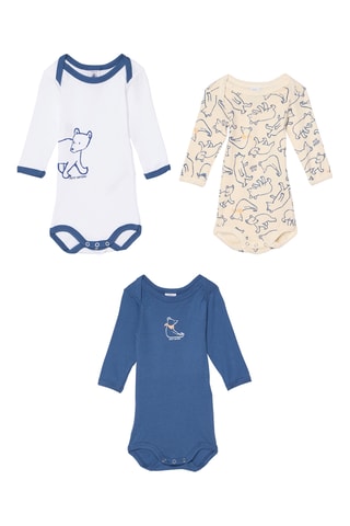 3 bodys - Blanc et bleu marine