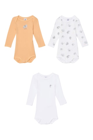 3 bodys - Blanc et orange