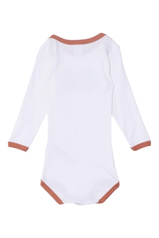 3 bodys - Blanc et rouge brique