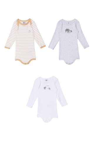 3 bodys - Blanc et orange