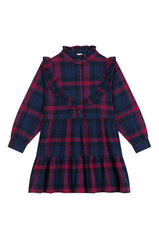 Robe - Bleu marine et rouge