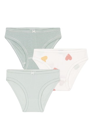 3 culottes - Blanc et vert clair
