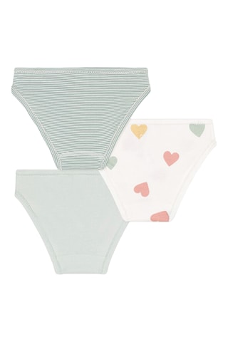 3 culottes - Blanc et vert clair