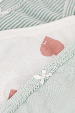3 culottes - Blanc et vert clair
