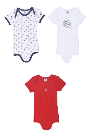 3 bodys - Blanc et rouge