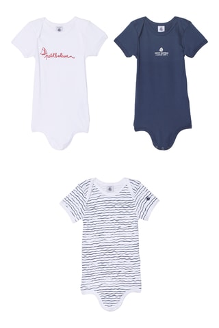 3 bodys - Blanc et bleu marine