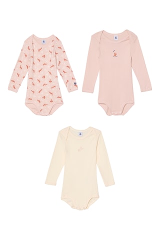 3 bodys - Rose et beige