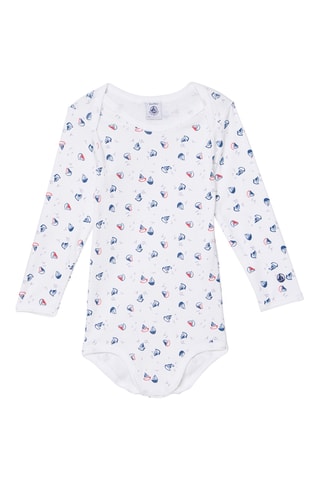 3 bodys - Bleu marine et blanc