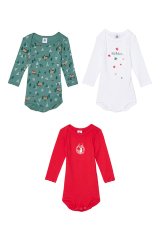 3 bodys - Rouge et vert
