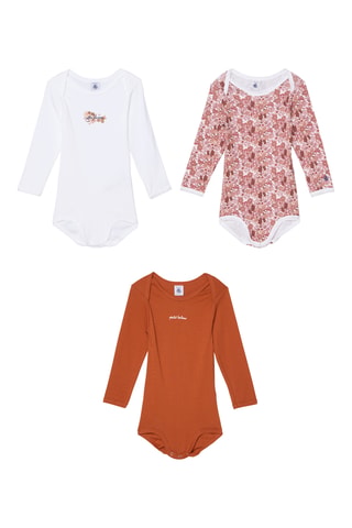 3 bodys - Blanc et marron