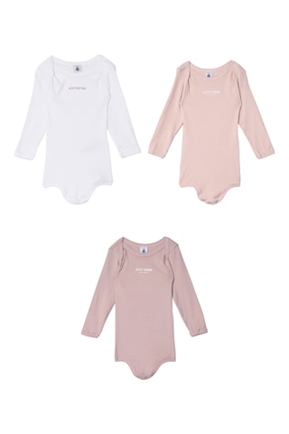 2 bodys - Rose et blanc