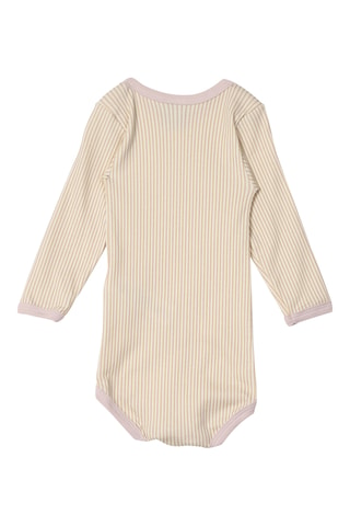 3 bodys - Beige clair et blanc