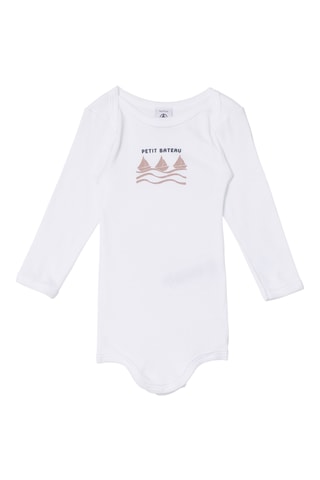 3 bodys - Beige clair et blanc