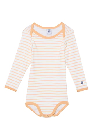 3 bodys - Orange et blanc