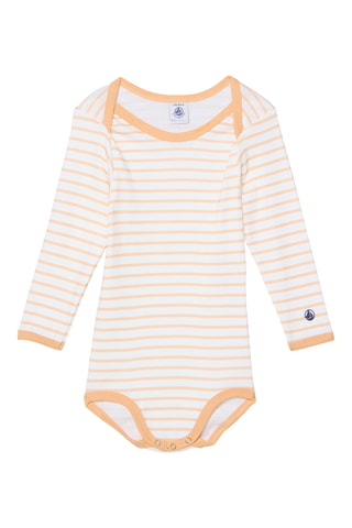 3 bodys - Orange et blanc