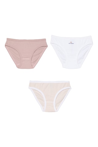 3 culottes - Beige et blanc