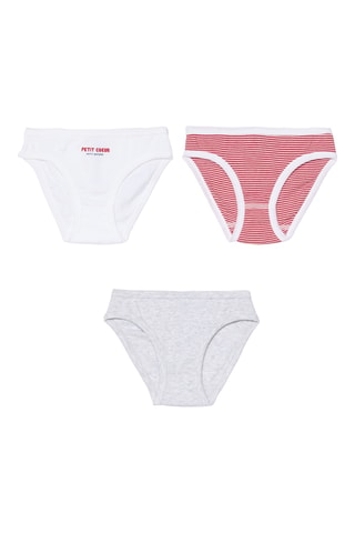 3 culottes - Rose et blanc