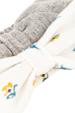 2 bandeaux pour cheveux - Blanc et gris