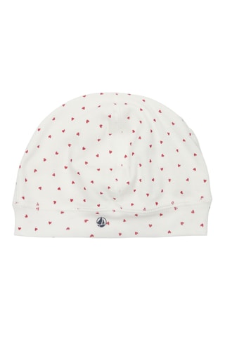 Bonnet de naissance - Blanc et rouge
