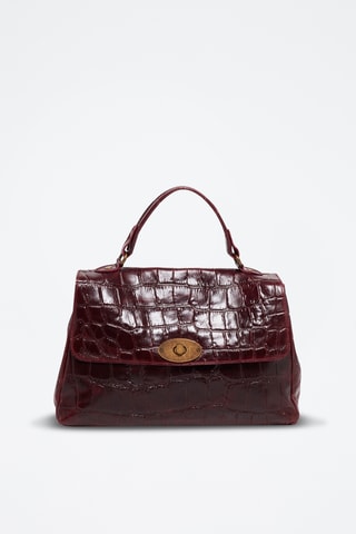 Bolso de piel Lisa - Burdeos