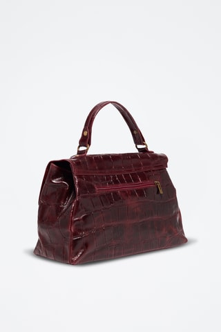 Bolso de piel Lisa - Burdeos