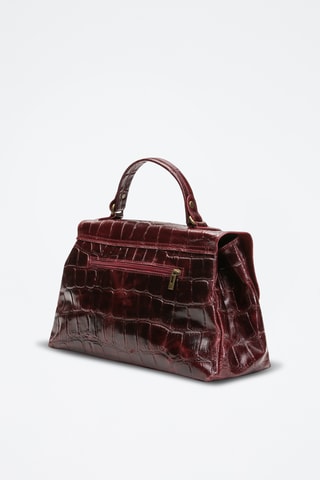 Bolso de piel Lisa - Burdeos