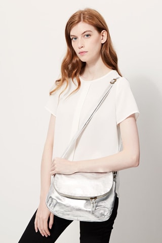 Bandolera de piel Lana - Plateado