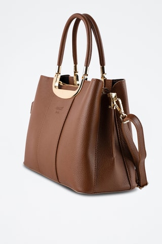 Bandolera de piel Olivia - Camel