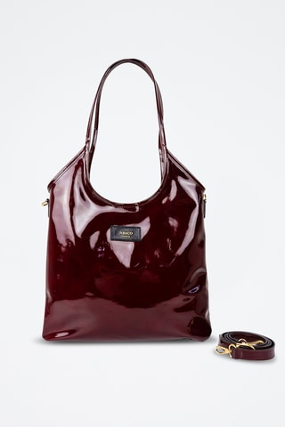 Bolso de piel de charol Neven - Burdeos