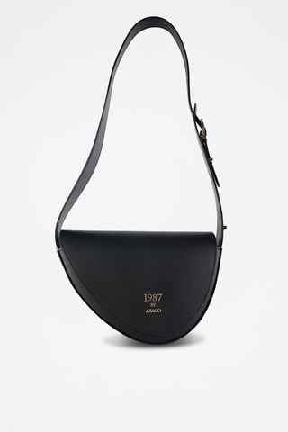 Bandolera de piel Raily - Negro