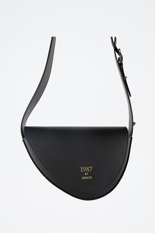 Bandolera de piel Raily - Negro