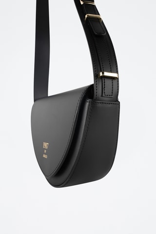 Bandolera de piel Raily - Negro