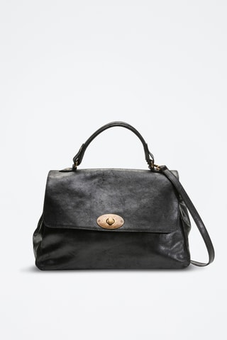 Bolso de piel Tina - Negro