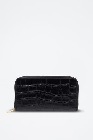 Cartera de piel Wally - Negro