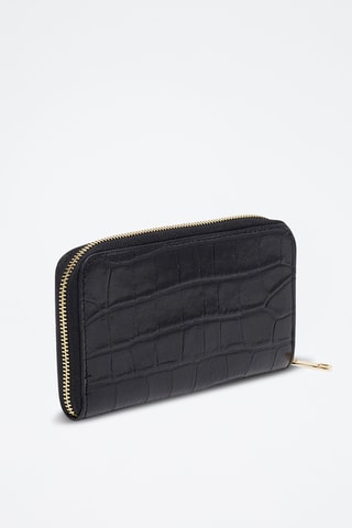 Cartera de piel Wally - Negro