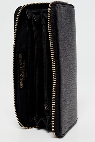 Cartera de piel Gali - Negro