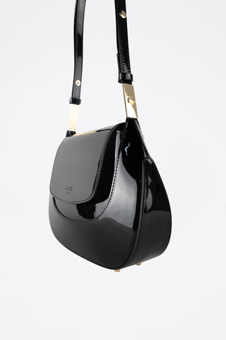 Bandolera de piel Wayne - Negro