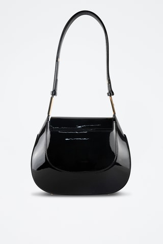 Bandolera de piel Wayne - Negro