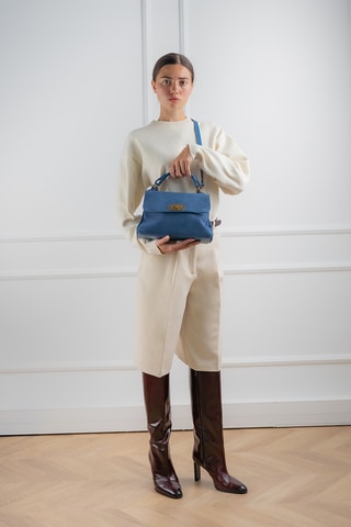 Bolso de piel Louis  - Azul