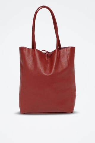 Bolso shopper de piel Tesa - Burdeos